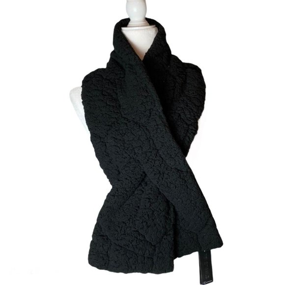 INC Reversible Quilted Teddy Faux Fur Puffer Muffl - Picture 1 of 4